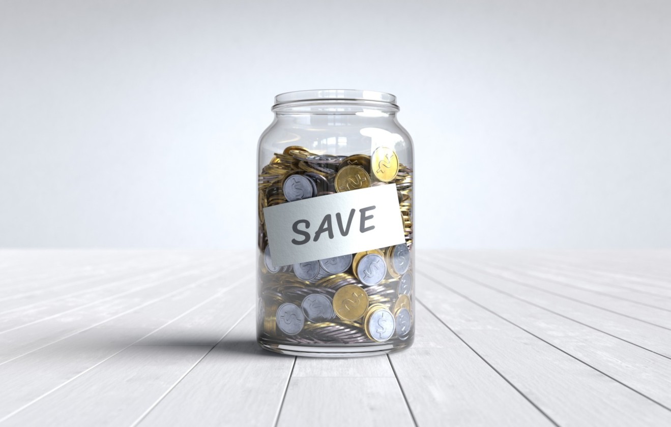 jar full of coin representing savings account