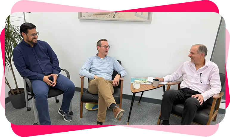 Partners at Accounting People discussing accounting and tax solutions