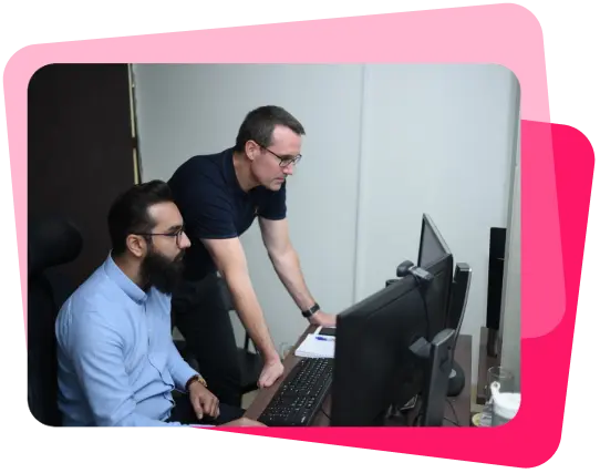 Accountant in Harrow discussing finances with a business owner