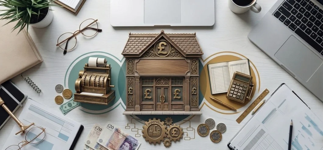 Corporation tax for a limited company in the UK showing tax rates and calculation example for 2026