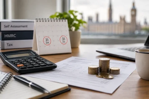 UK taxpayer reviewing Self Assessment payments on account and HMRC tax deadlines