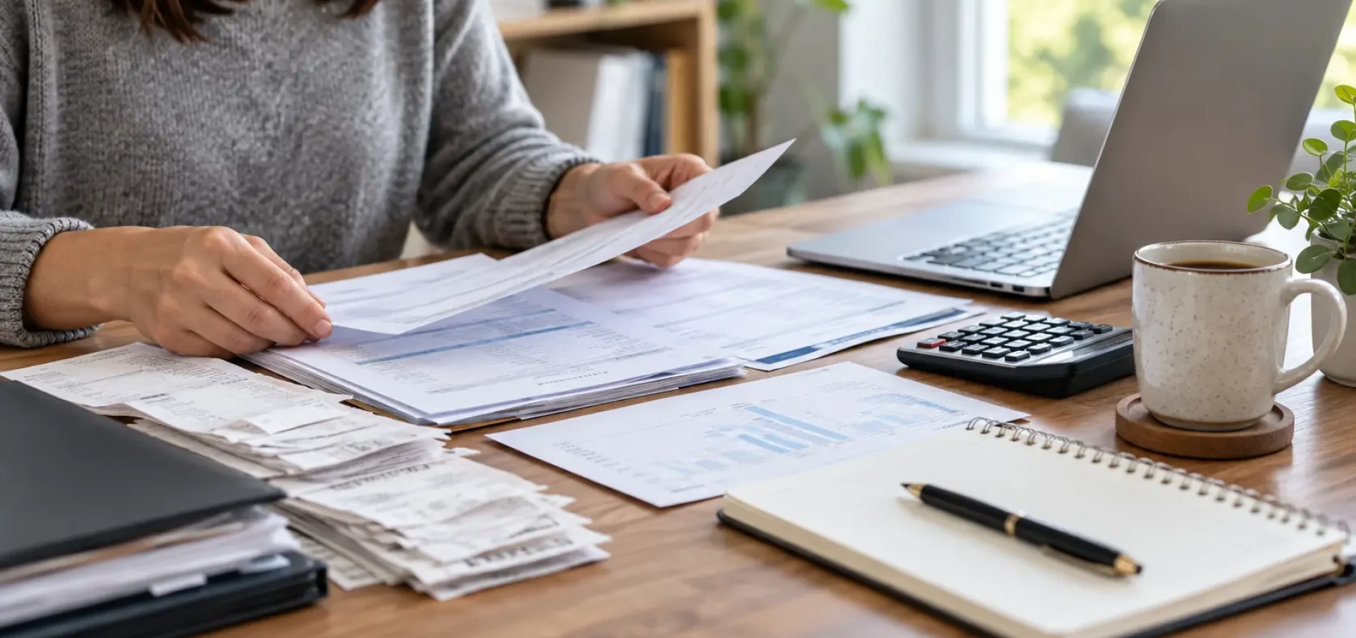 UK taxpayer organising Self Assessment records, receipts and digital tax documents