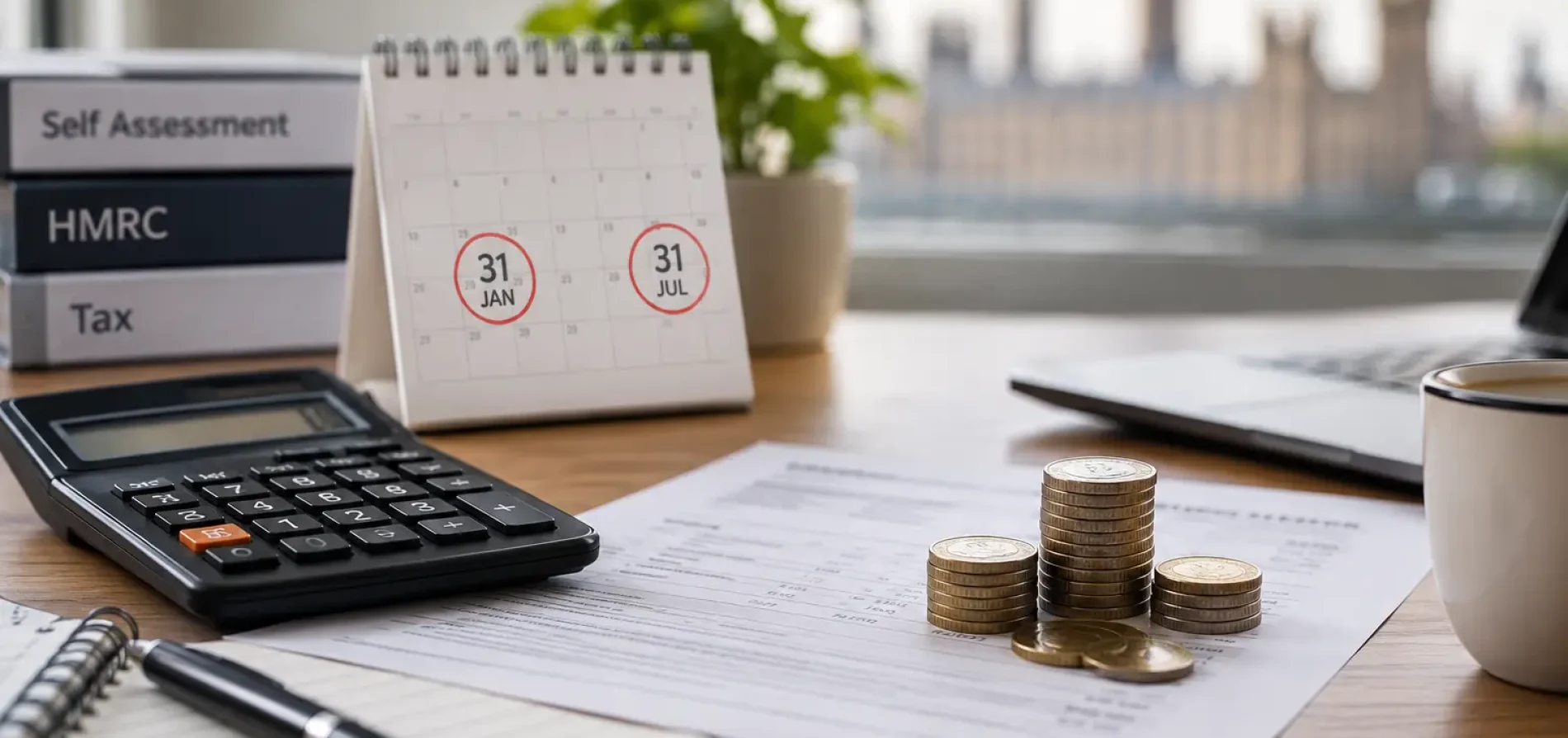UK taxpayer reviewing Self Assessment payments on account and HMRC tax deadlines