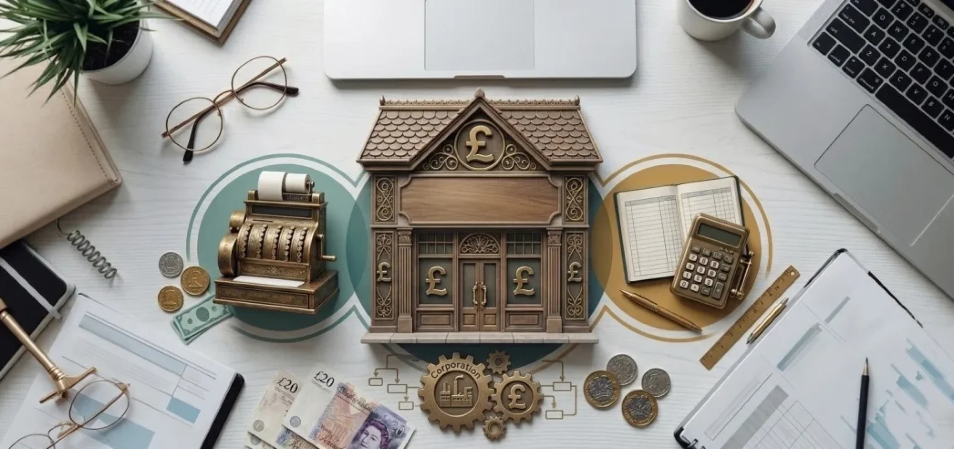 Corporation tax for a limited company in the UK showing tax rates and calculation example for 2026